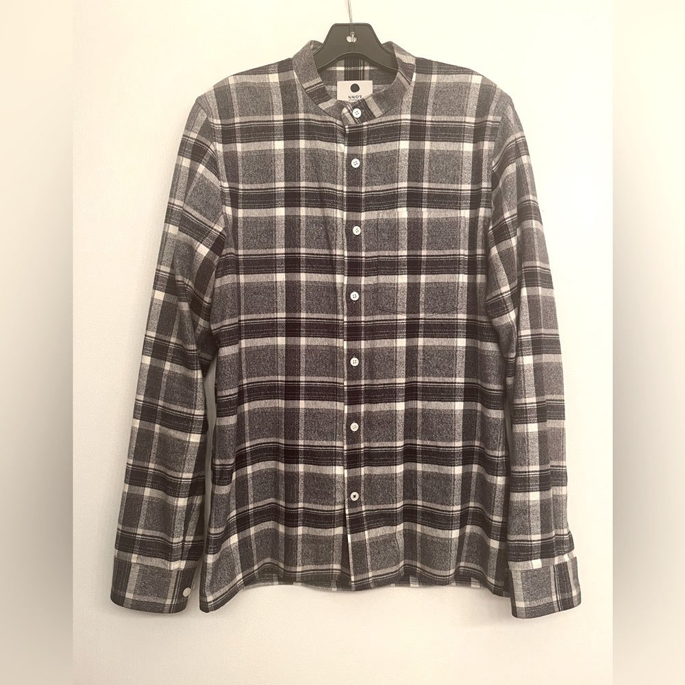 NN07 cotton plaid button up shirt size S slim